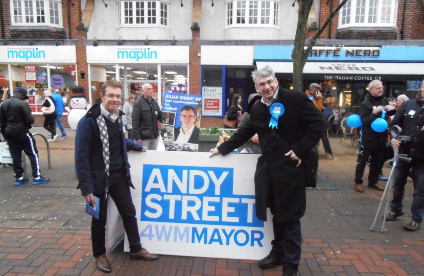 Julian Knight MP with Andy Street.