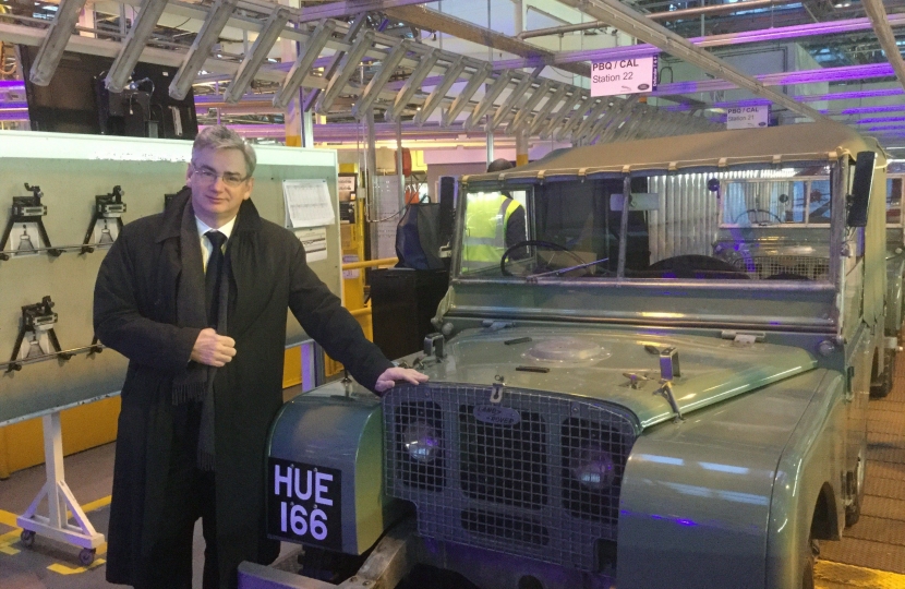 Julian Knight MP with car.