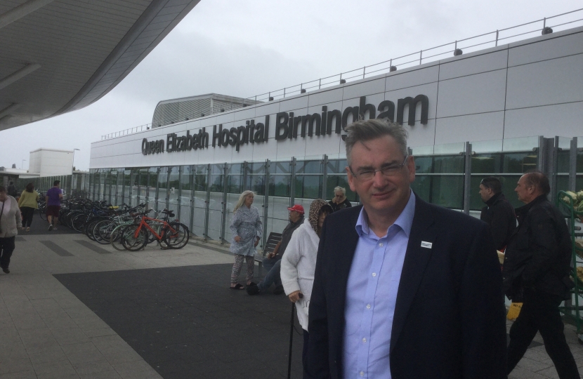 Julian Knight at Queen Elizabeth Hospital.