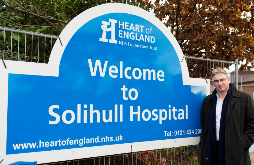 Julian Knight MP at Solihull Hospital.