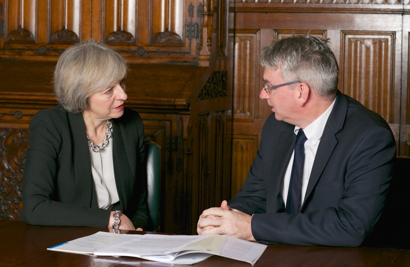 Theresa May MP and Julian Knight MP