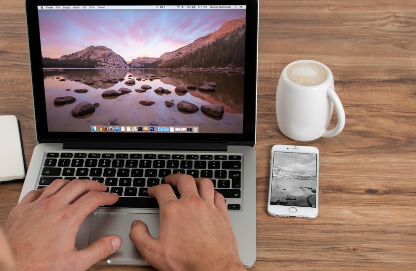 Computer on desk