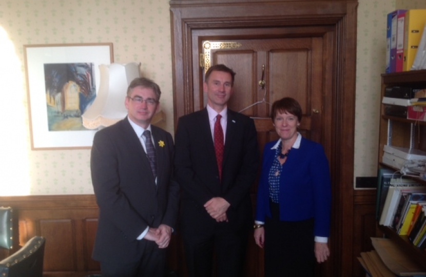 Julian Knight, Health Secretary Jeremy Hunt, Meriden MP Caroline Spelman