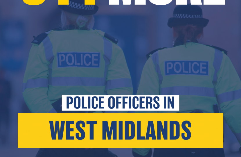 944 MORE POLICE OFFICERS IN THE WEST MIDLANDS SINCE SEPT 2019