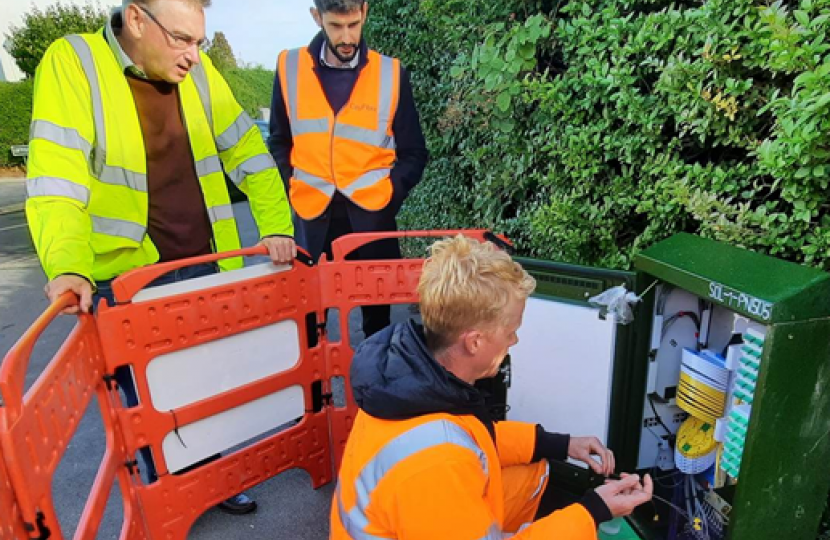 Julian Knight MP on a recent visit with City Fibre