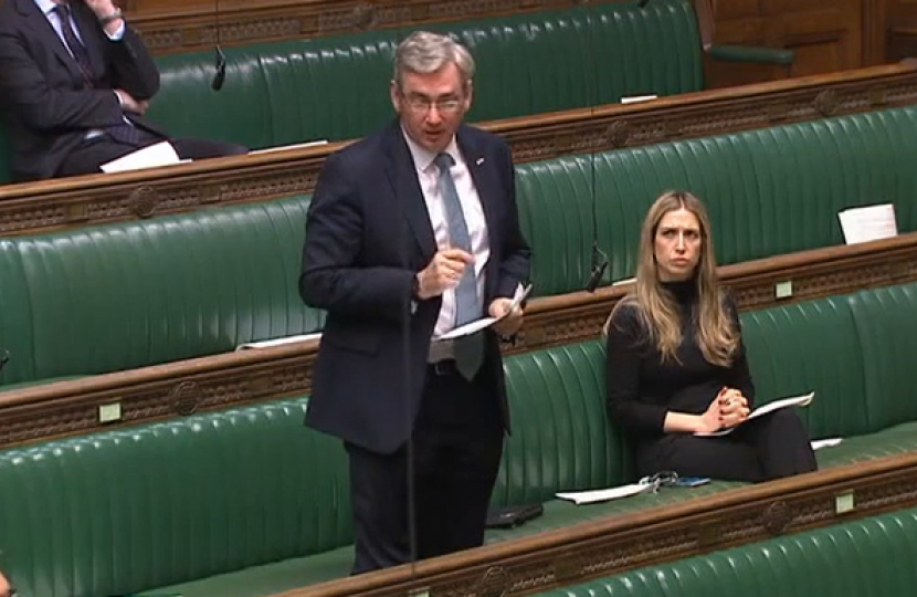 Julian Knight MP in the House of Commons chamber. 