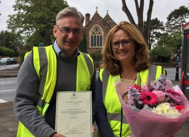 Julian Knight MP with Christine Dunster.