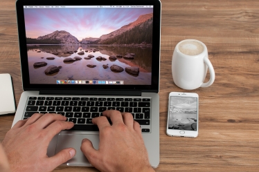 Computer on desk